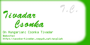 tivadar csonka business card